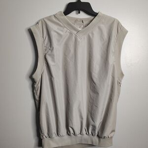 Columbia Sportswear Company Beige V-Neck Golf Pullover Vest Men's Large Lot Of 2